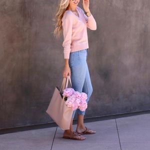 Everlane High-waisted cropped mom jeans stonewash